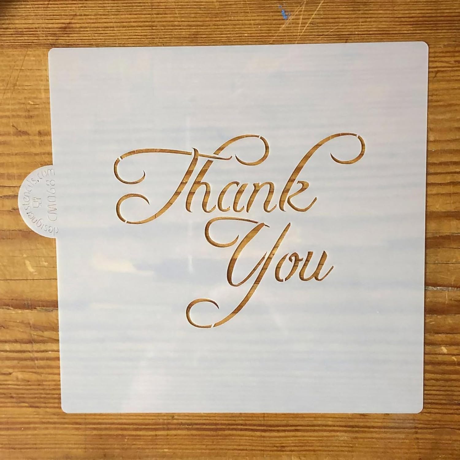 Plantilla de galletas y manualidades de Thank You de Designer Stencils