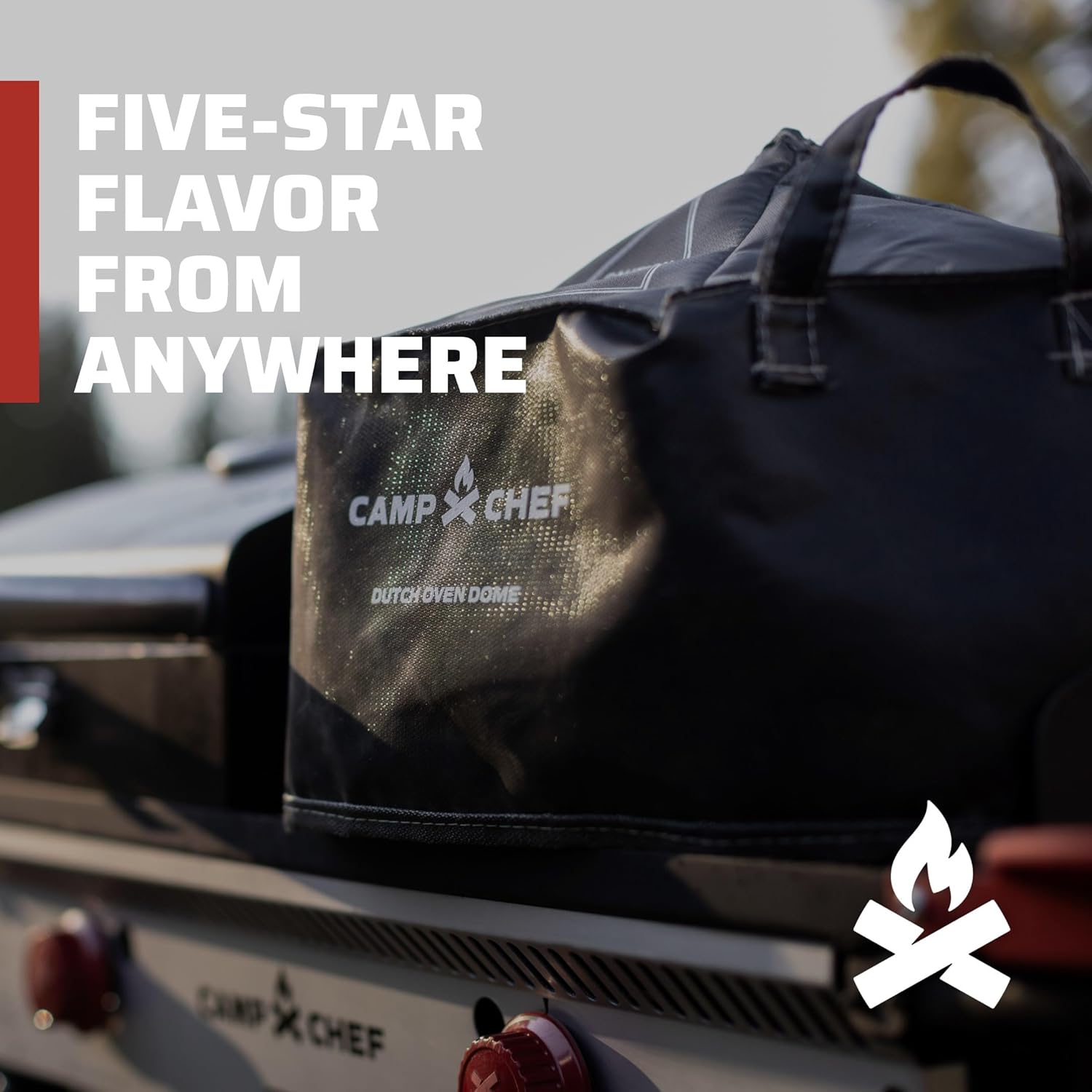 Camp Chef Black Dutch Horno Dome & Placa Difusor de Calor – Equipo de cocina al aire libre para artículos esenciales del hogar y accesorios de