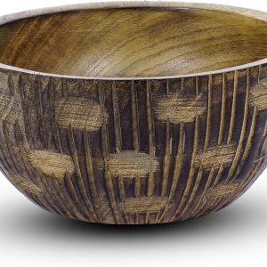 Mela Artisans Cuenco pequeño de madera Medio quemado Cuenco pequeño de Zoji Valley Decoración rústica de granja Madera de mango Se adapta a Mela Artisans Cuenco pequeño de madera Medio quemado Cuenco pequeño de Zoji Valley Decoración rústica de granja Madera de mango Se adapta a