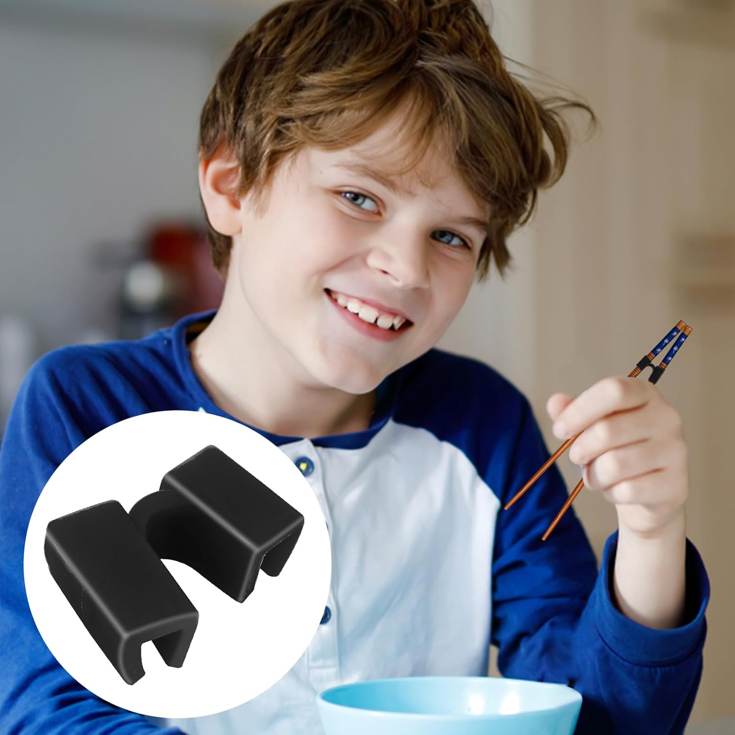 6 pares de palillos reutilizables, palillos de entrenamiento para adultos, conector de bisagras, palillos de práctica antideslizantes y portátiles