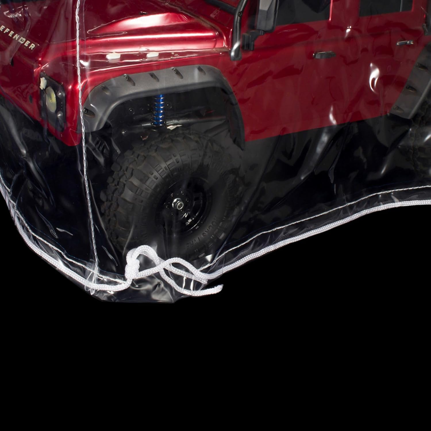 Cubierta transparente de PVC para coche, organizador de almacenamiento para 110 Rock Crawler TRX4 Defender SCX10 III VS4 10 Element Enduro TF2