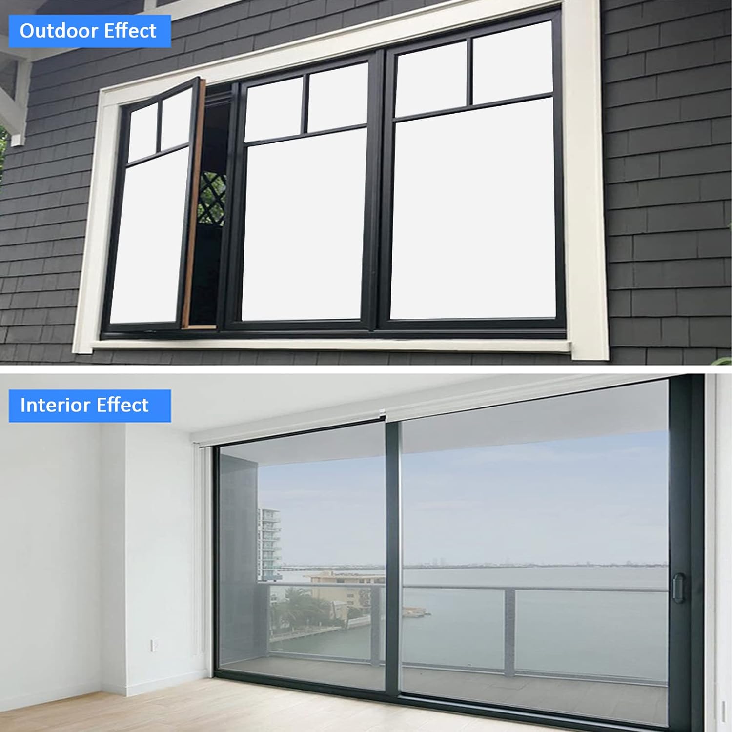 Película de privacidad unidireccional para ventana, bloqueo solar, control de calor, sin pegamento, se adhiere estática, para el hogar y la oficina,