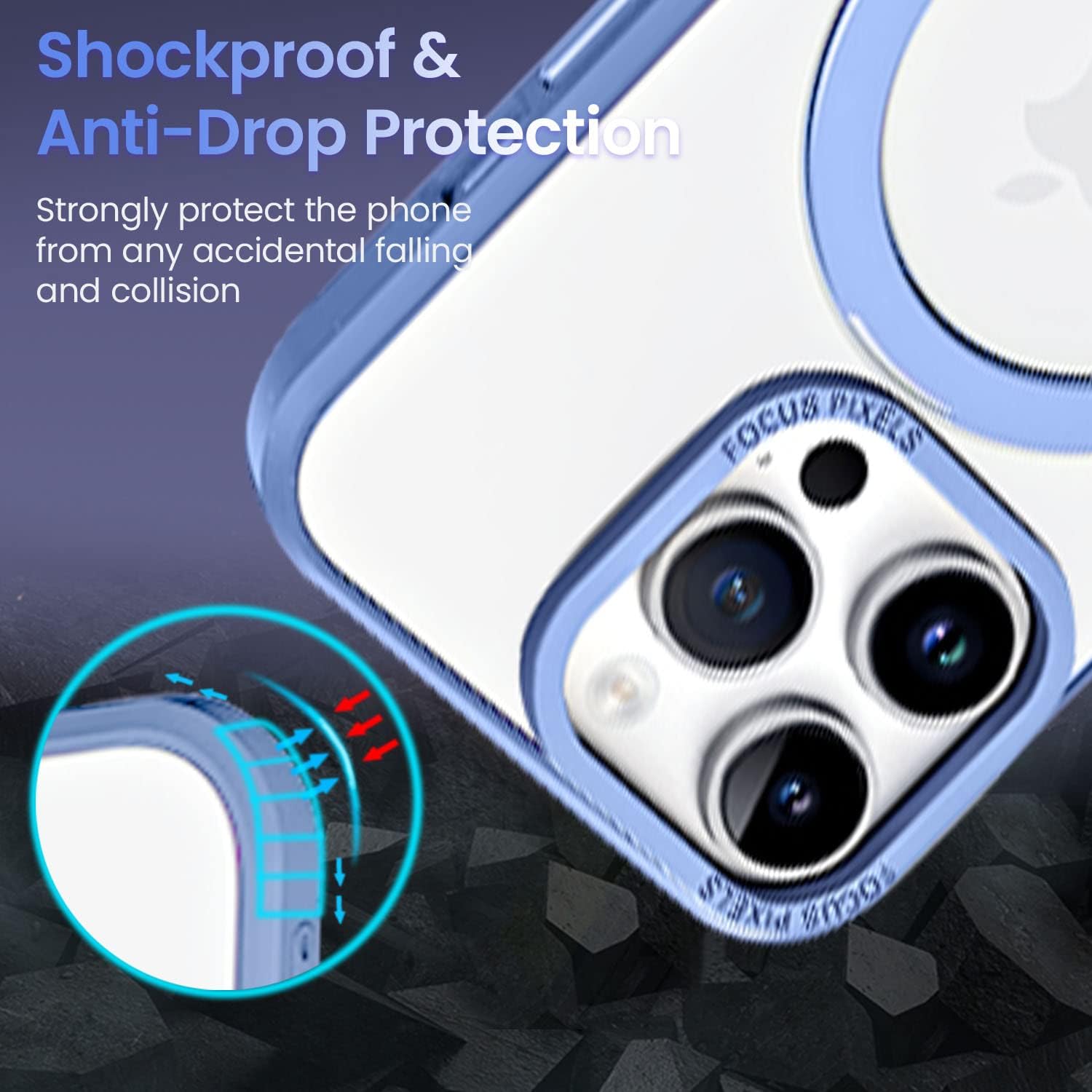 QLTYPRI Funda magnética para iPhone 13 Pro Max compatible con MagSafe con soporte invisible, delgada, translúcida mate, a prueba de golpes, funda