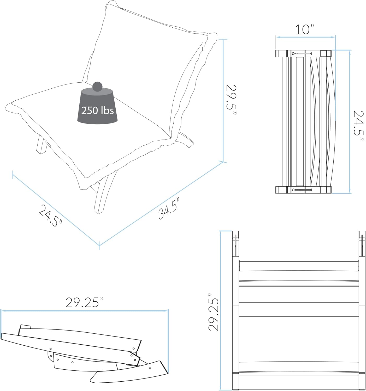Casual Home Tumbona plegable casual