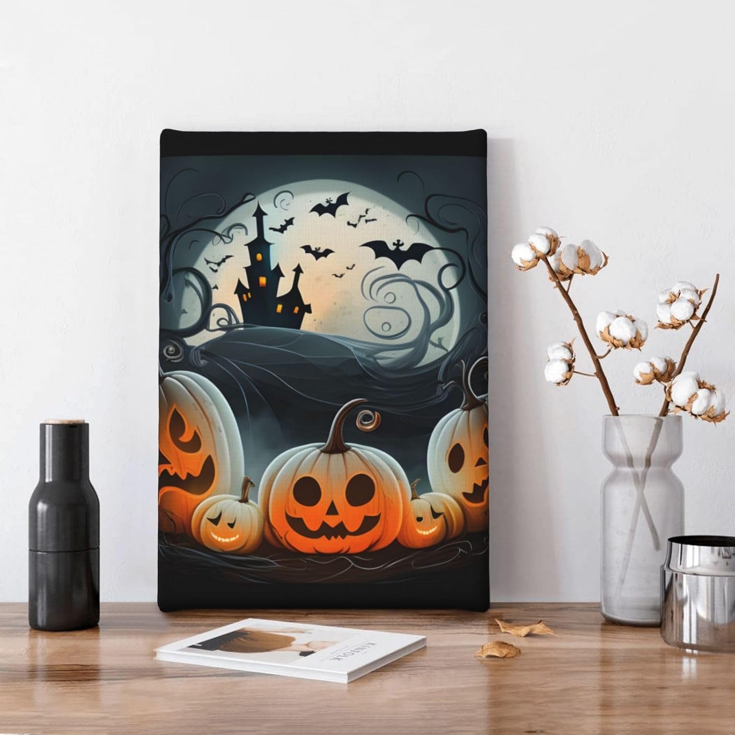yvkew Lienzo decorativo para pared de Halloween, decoración del hogar, pinturas de arte abstracto, regalos, arte moderno, decoración para oficina,