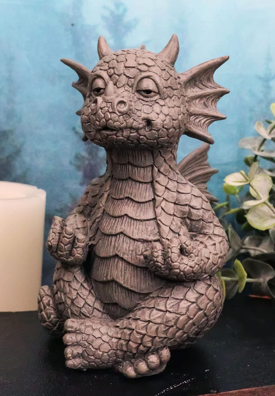 Ebros – Estatua de poder de fuerza de Qi interior de 5 pulgadas de alto, acabado de resina de imitación de piedra de fantasía, Calabozos y dragones