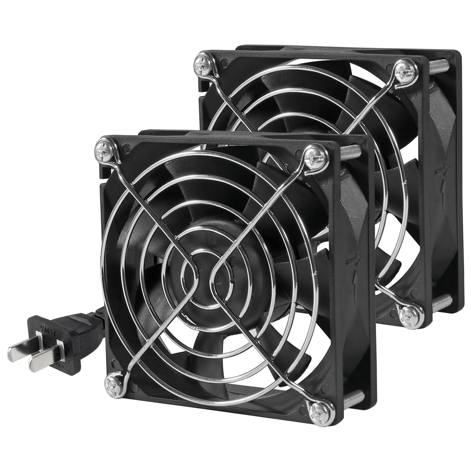 UMLIFE Paquete de 2 ventiladores axiales EC 3.150 in x 0.984 in CA 110 V 115 V 120 V 220 V 240 V alta velocidad doble rodamiento de bolas para
