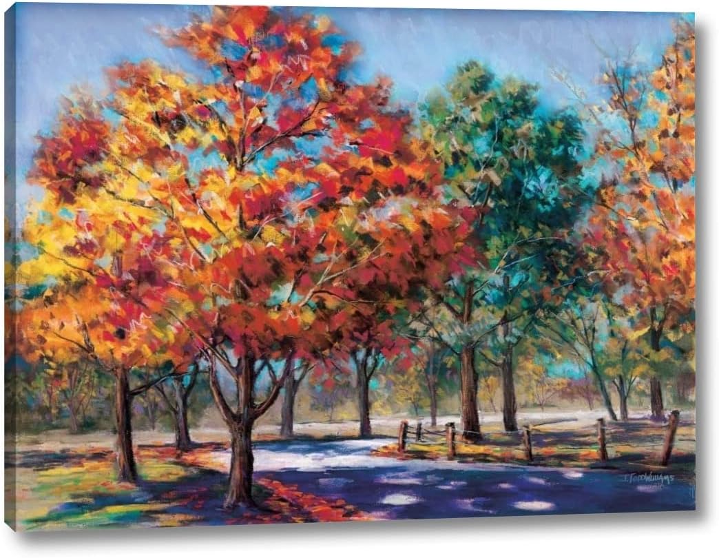 Fall Brilliance I by Todd Williams 12″ x 16″ Gallery Wrapped Canvas Wall Art Print – Ready to Hang