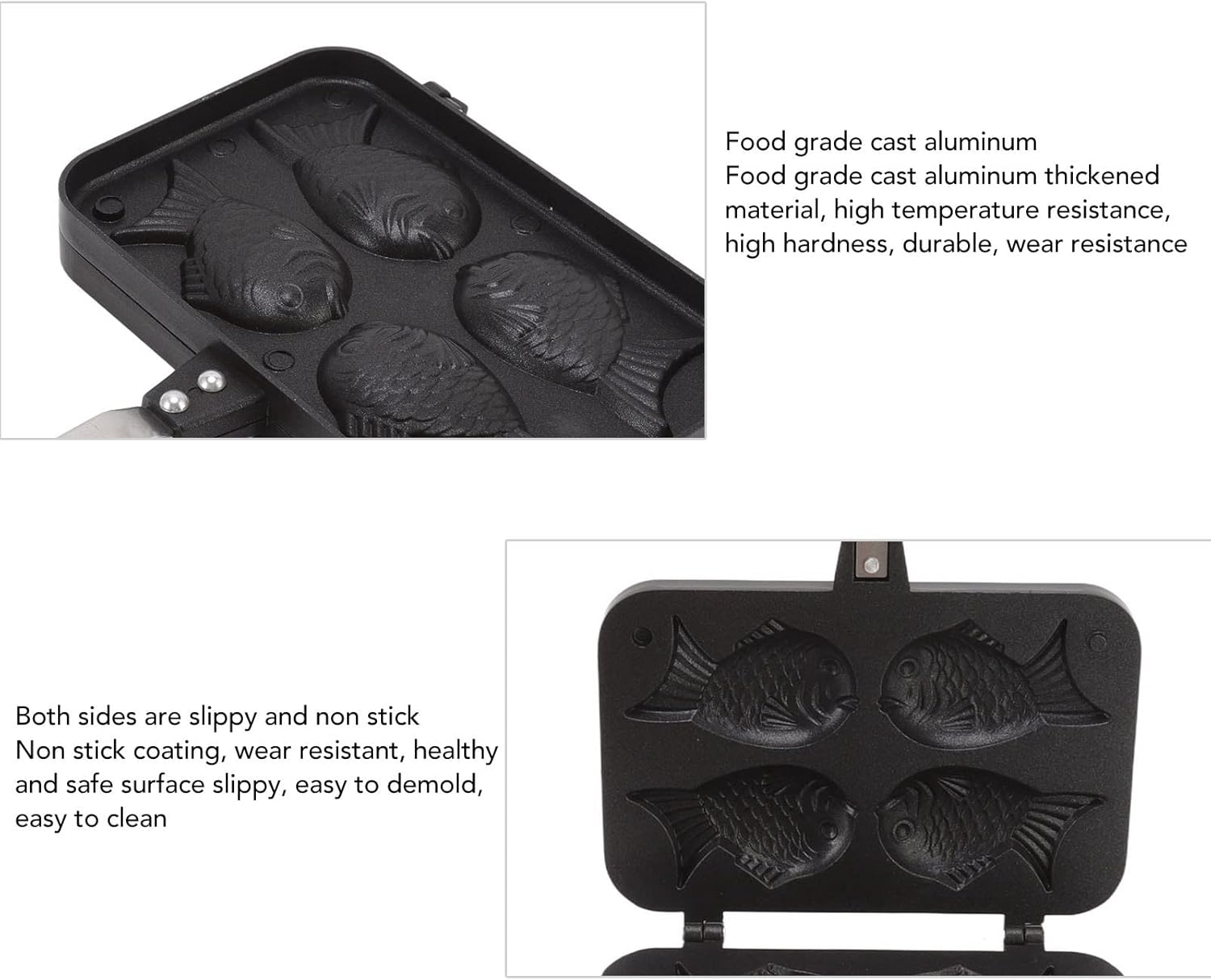 Máquina para hacer gofres, molde Taiyaki en forma de pescado, antiadherente, para hornear gofres, herramienta para hornear para el hogar, cocina,