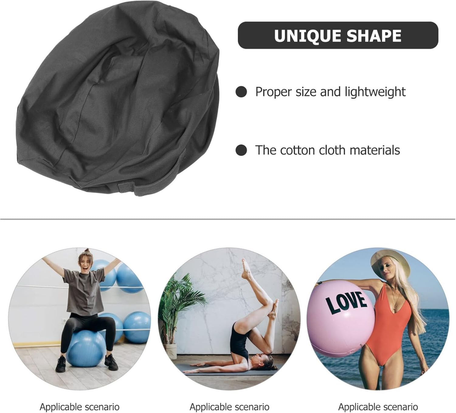 BESPORTBLE Cubierta de bola de equilibrio, cubierta de bola de ejercicio, cubierta de bola de entrenamiento lavable, protector de pelota