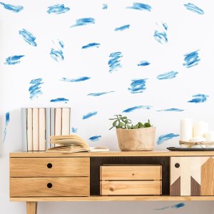 RoyoLam Calcomanía de pared de pincelada de pintura al óleo para niños, calcomanía de pared creativa de pincelada  extraíble, impermeable y fácil de RoyoLam Calcomanía de pared de pincelada de pintura al óleo para niños, calcomanía de pared creativa de pincelada  extraíble, impermeable y fácil de