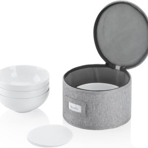 Estuche de almacenamiento de porcelana para cuencos o platos de postre  8.5 pulgadas de ancho x 6 pulgadas de alto  Incluye 12 divisores de fieltro, Estuche de almacenamiento de porcelana para cuencos o platos de postre  8.5 pulgadas de ancho x 6 pulgadas de alto  Incluye 12 divisores de fieltro,