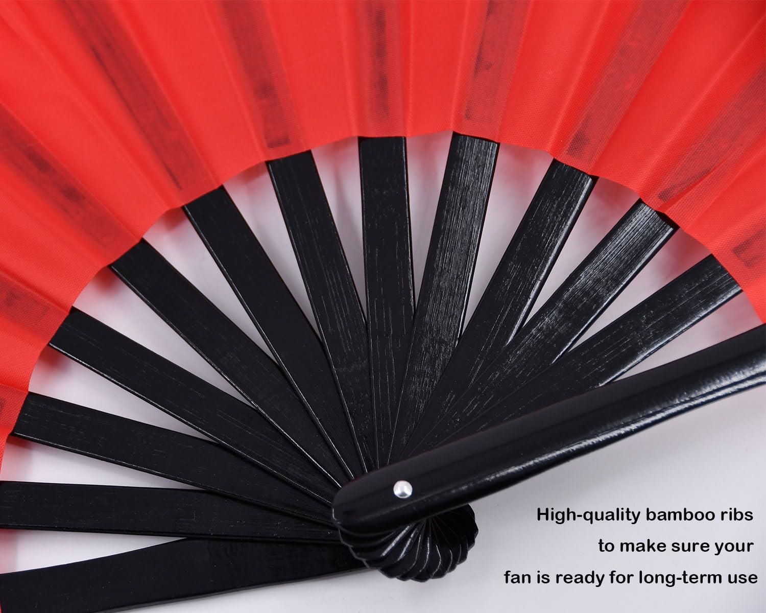 Ventilador de mano plegable grande para mujeres y hombres, ventilador plegable de bambú renacentista para festivales, EDM, baile, sofocos, regalo,