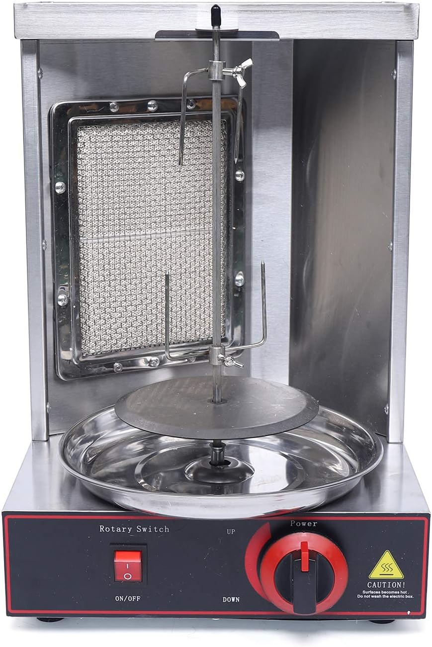 Asador de gas vertical Doner Kebab Gyro Grill Machine Commercial Shawarma Machine, para cocina de restaurante comercial en casa, máquina Doner Kebab