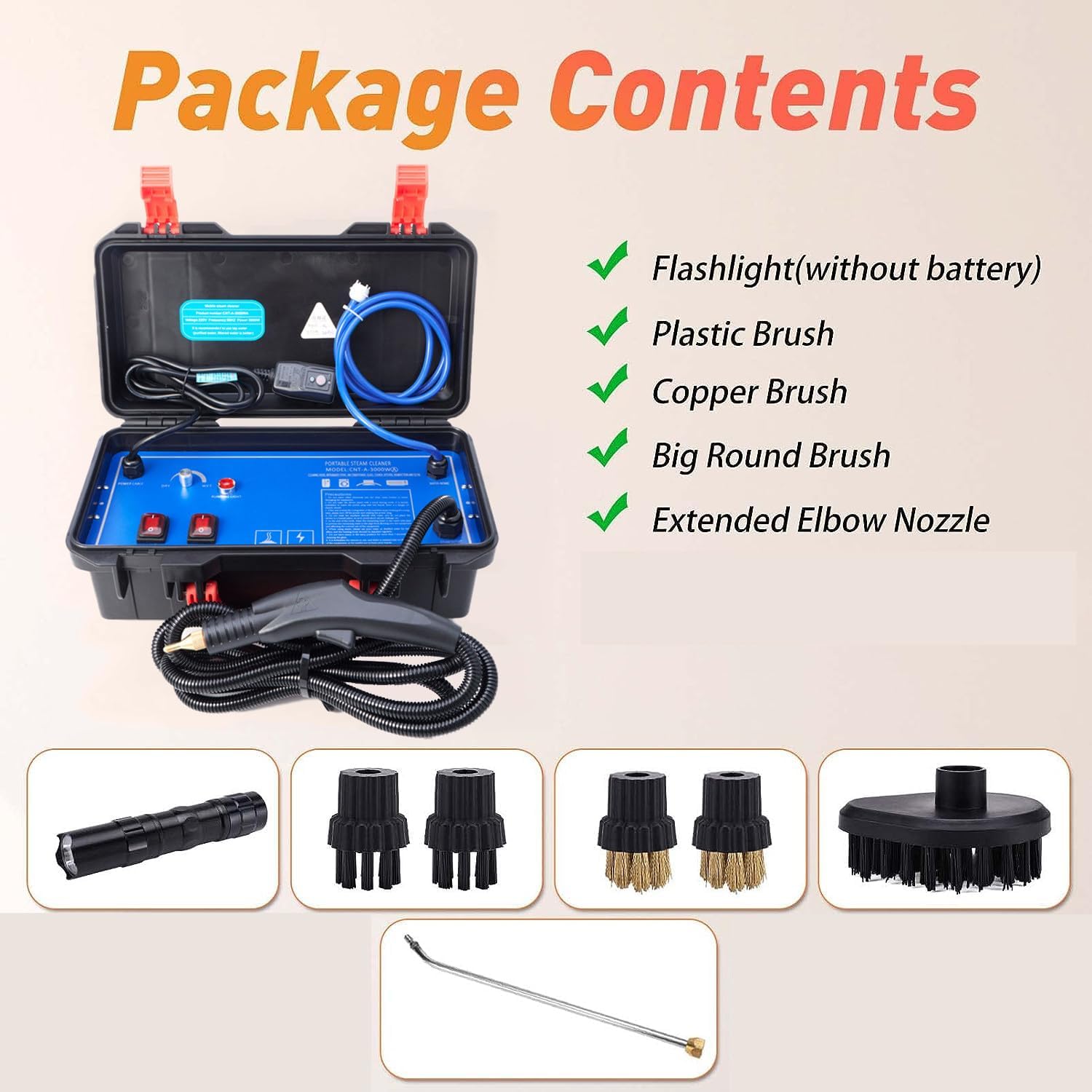 Limpiador a vapor, 1700 W3000 W, limpiadores de vapor de alta presión de alta temperatura, máquina de limpieza de vapor para eliminación de manchas,
