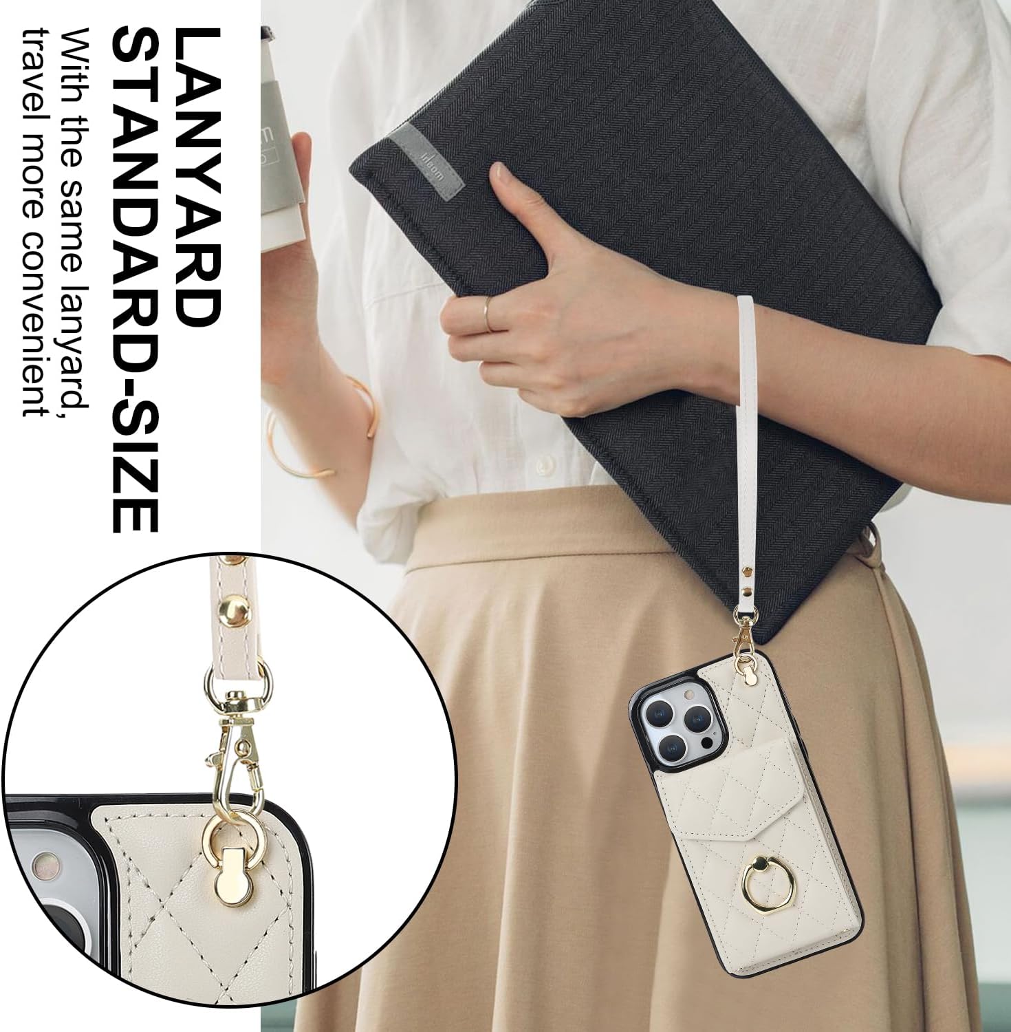 Asuwish Funda de teléfono para iPhone 13 Pro de 6.1 pulgadas, funda tipo cartera con protector de pantalla de vidrio templado y anillo con bloqueo