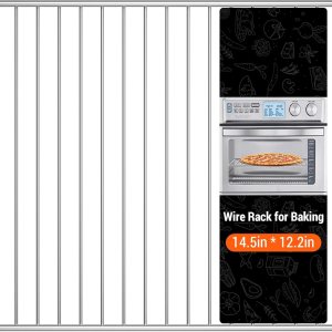 Estante de alambre para horno compatible con horno tostador Cuisinart TOA-95 de convección para freidora de aire, estante de alambre de acero Estante de alambre para horno compatible con horno tostador Cuisinart TOA-95 de convección para freidora de aire, estante de alambre de acero