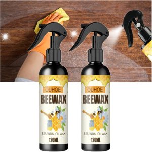 RXIRUCGD Pulidor de cera de abejas para muebles, espray de cera de abeja micromolecularizada natural, limpiador de madera y pulido para piso, mesa, RXIRUCGD Pulidor de cera de abejas para muebles, espray de cera de abeja micromolecularizada natural, limpiador de madera y pulido para piso, mesa,
