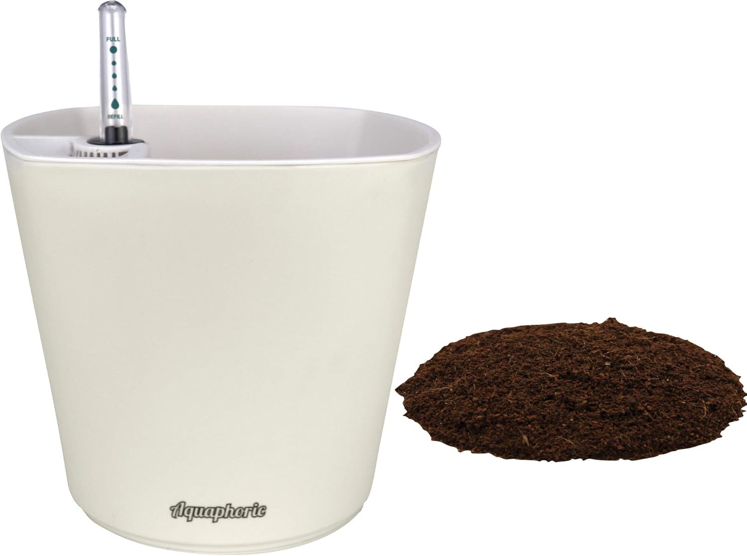 Window Garden – Maceta autorregable Aquaphoric de 7 pulg. + Tierra de fibra  Jardín interior infalible Maceta decorativa para plantas de hogar,