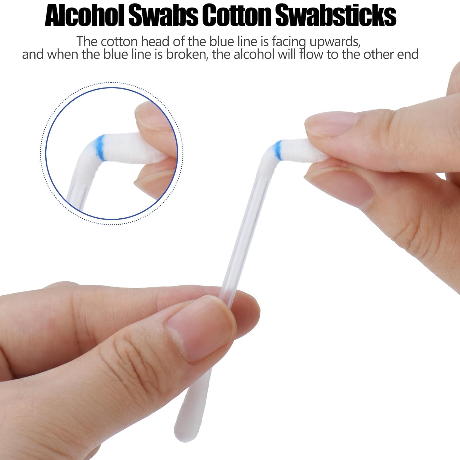 50 hisopos desechables para el cuidado posterior, solución salina individual para piercings ayuda a los ojos, oídos, nariz, ombligo y cuidado