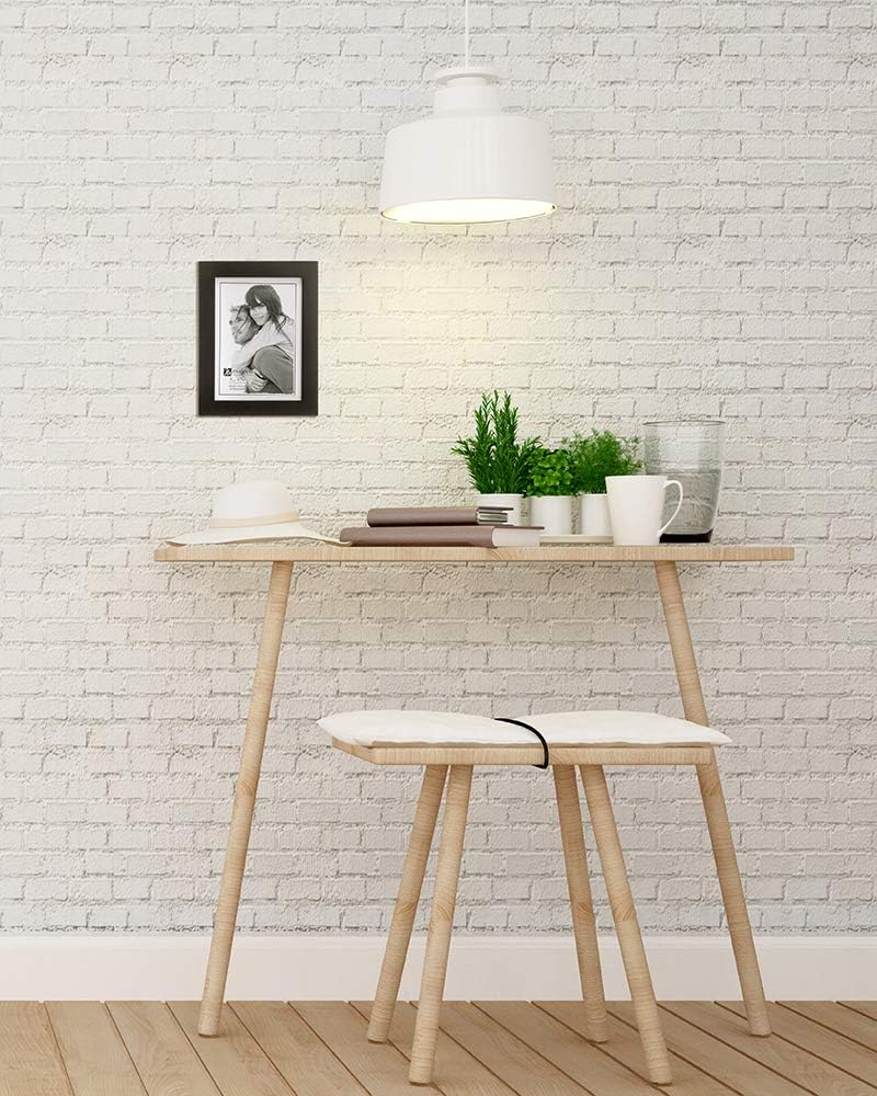 Marco de madera clásico lineal Malden International Designs., Madera, Negro, 5×7