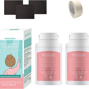 Brocha de pintura de rodillo pequeño para pared, cepillo de rodillo pequeño para pintura de pared para pared seca de yeso y concreto (2 unidades, Brocha de pintura de rodillo pequeño para pared, cepillo de rodillo pequeño para pintura de pared para pared seca de yeso y concreto (2 unidades,