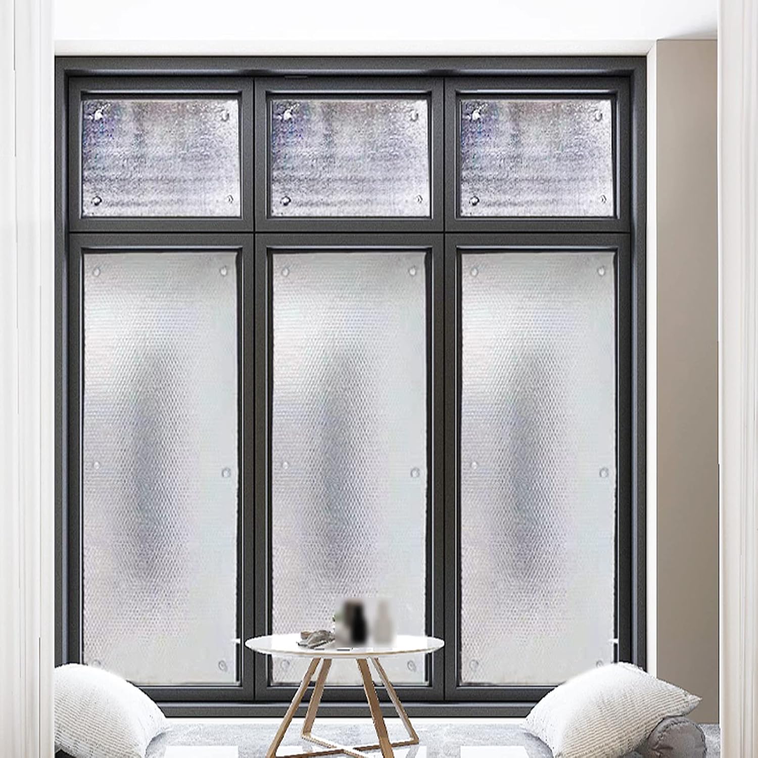 Película opaca de privacidad para ventana con bloqueo solar y antirrayos UV, para control de calor, película aislante de papel de aluminio sin