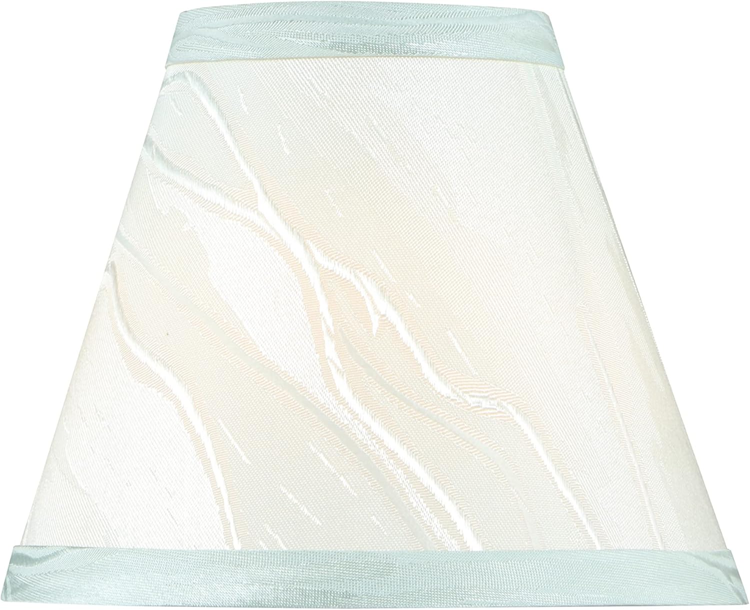 Aspen Creative 51014-6 Imperio de tapa dura, pantalla de tela texturizada jacquard con clip, parte superior de 3 pulgadas x 6 pulgadas inferior x 5