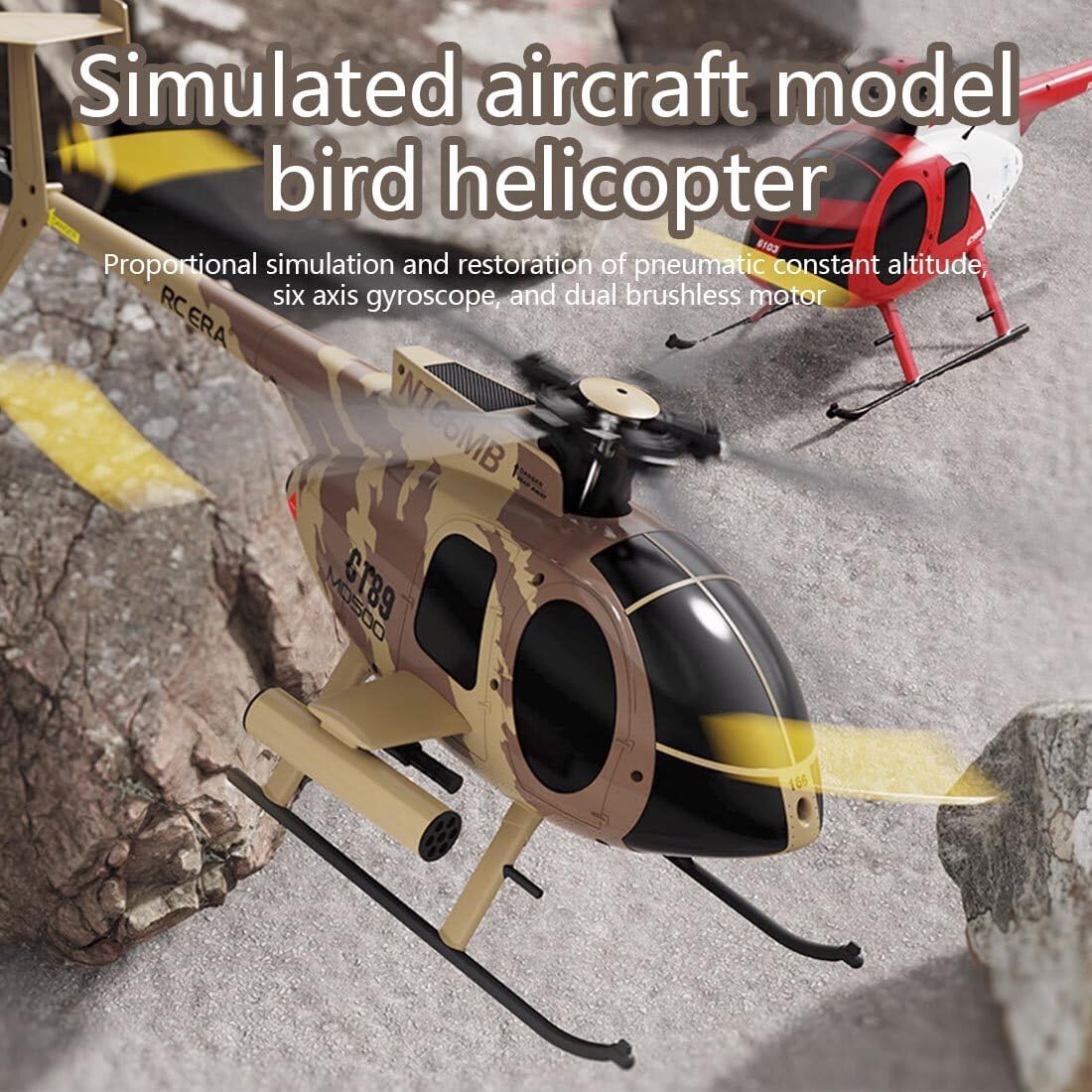 Newcomer Helicóptero RC MD500 C189, modelo de avión 128 2.4G 4CH modelo de helicóptero de un solo rotor, juguetes de helicóptero remoto para niños y