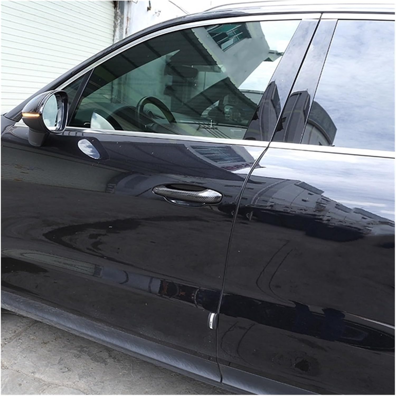 Compatible For Porsche Macan 2014-2023 Dry Carbon Fiber Car Exterior Door Handle Cover Trim Sticker Parts (Without Holes)