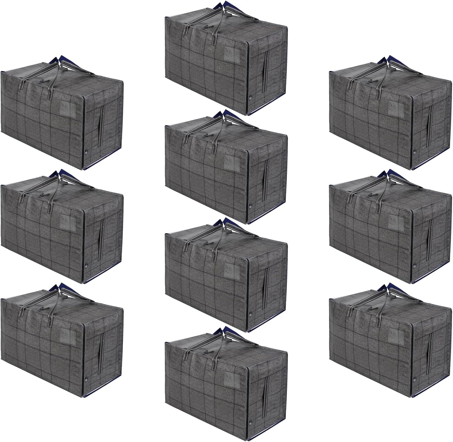 Veno – Paquete de 10bolsas de almacenamiento grande y resistente para mudanzas, dormitorios, viajes, campamento, decoraciones navideñas, suministros