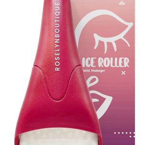 Rodillo de hielo para cuidado facial, rodillo de masaje facial crioterapia, reduce la hinchazón, alivio del dolor de migraña (rojo granate). Rodillo de hielo para cuidado facial, rodillo de masaje facial crioterapia, reduce la hinchazón, alivio del dolor de migraña (rojo granate).
