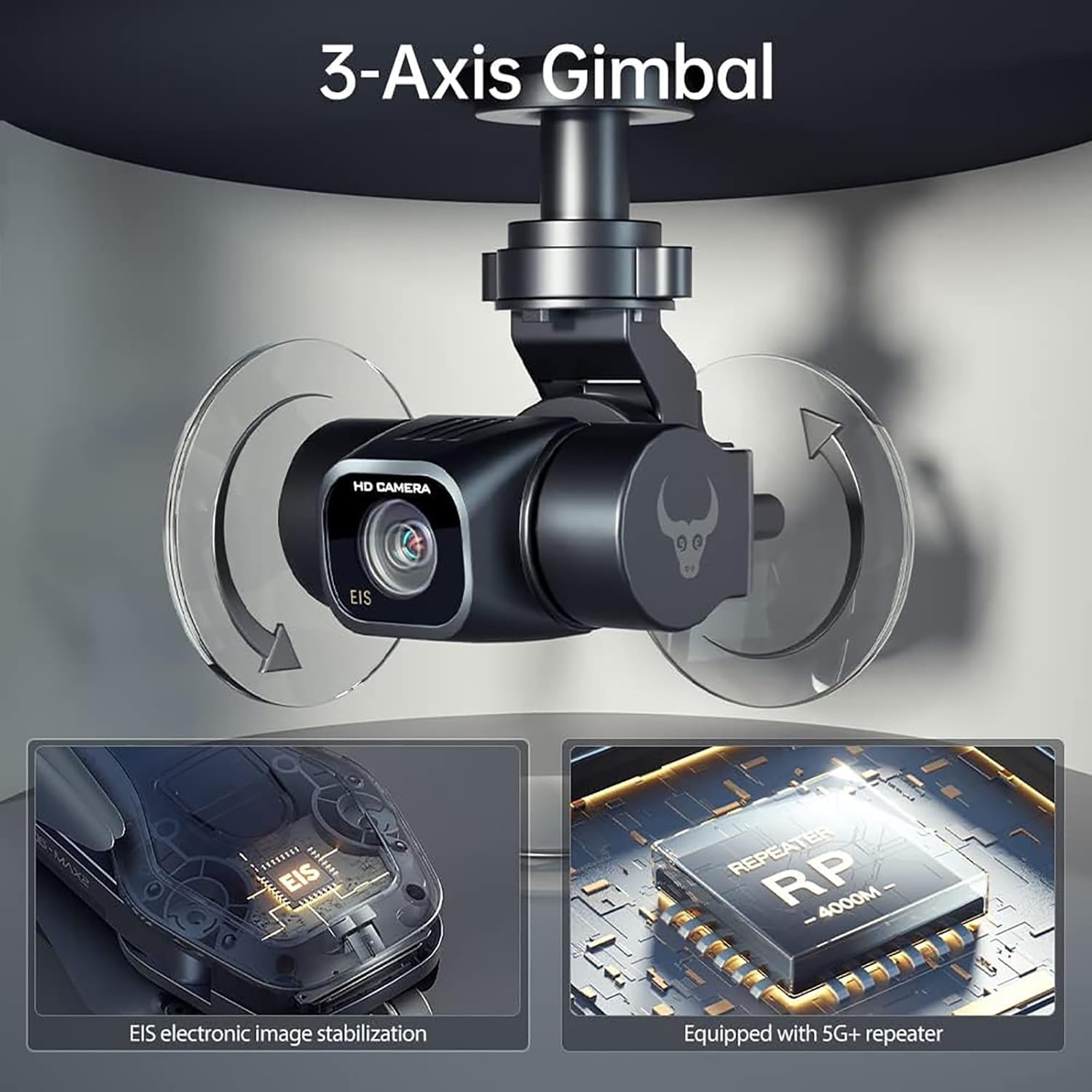 ZLL SG906 MAX2 Drone con cámara 4K HD EIS, cardán de 3 ejes, evitación de obstáculos en 4 direcciones, GPS 5G FPV RC Quadrocopter con motor sin