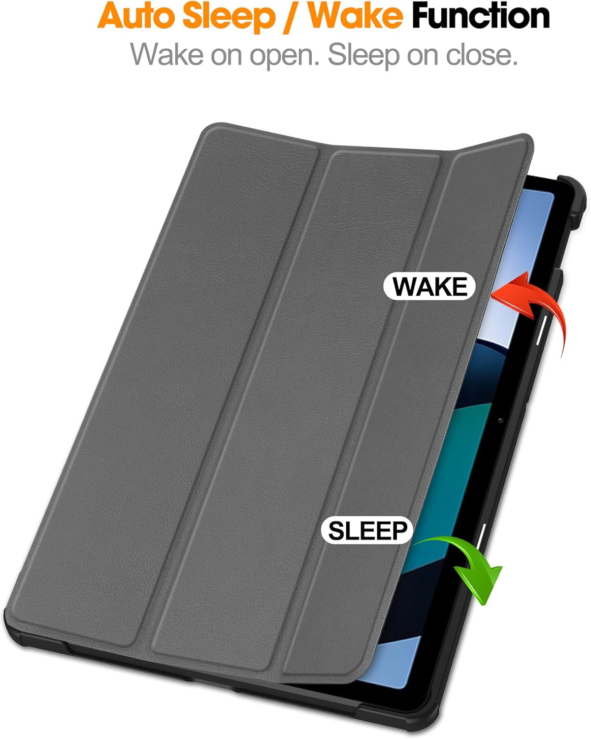 Fundas triples para tablet Xiaomi Redmi Pad SE de 11 pulgadas 2023, función inteligente de reposoencendido automático para RedMi Pad SE de 11