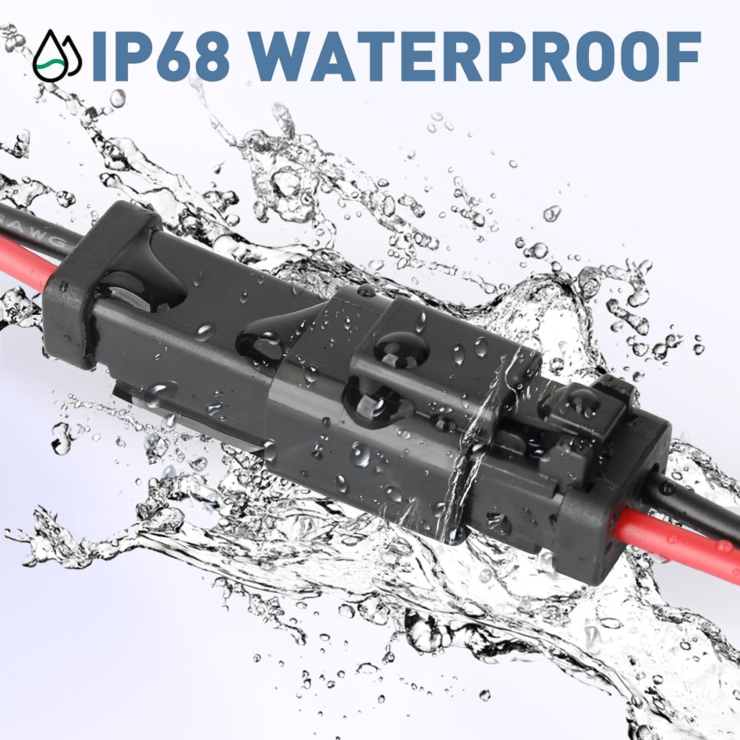 NAOEVO Deutsch – Conectores de 2 pines, conectores de cable impermeables de 18 AWG, conectores de cable automotriz de 0.059 pulgadas macho hembra
