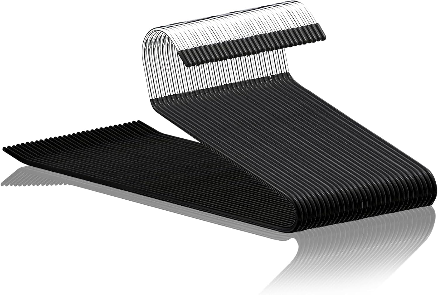 Cezoyx Paquete de 30 perchas para pantalones con extremos abiertos, perchas antideslizantes para clóset multifuncionales para pantalones, jeans,