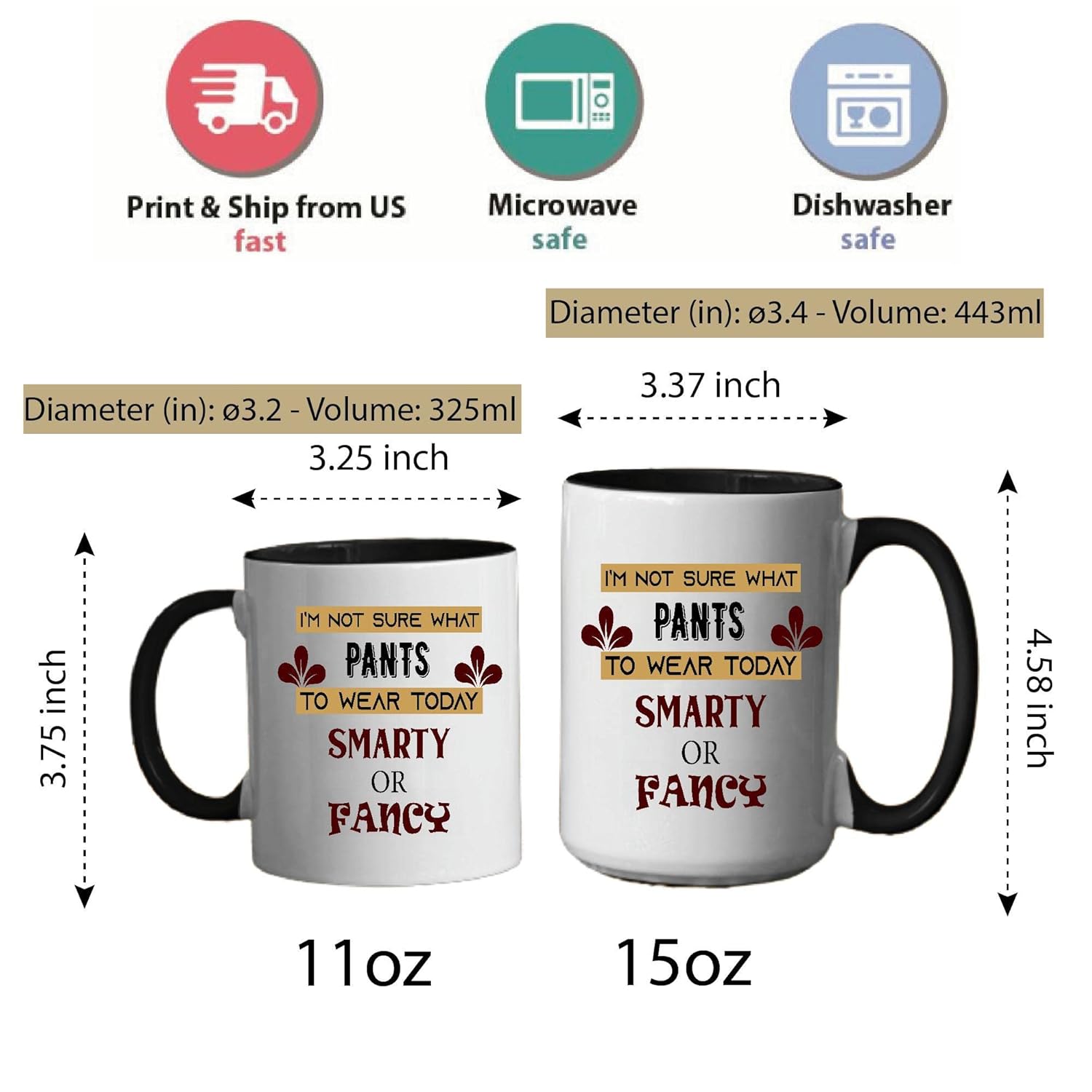 NC Home State Gift Mugs 15oz I Love NC 11oz 15oz Inner Color Accent Mug