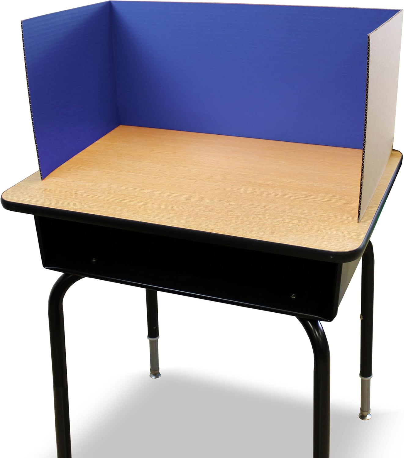 Flipside Products Paquete de 12 carrel de estudio azul, tableros de privacidad de 12 x 48 pulgadas, privacidad del estudiante y cabina de enfoque