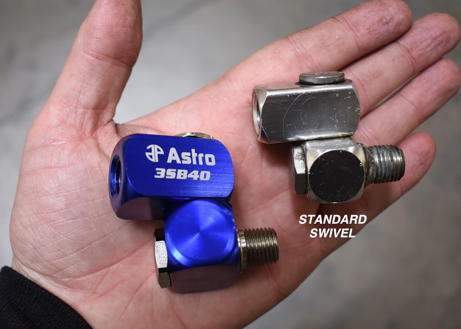 Astro Tools 1894 ONYX – Llave de impacto de 12 pulgada “THOR” y Astro Tools 3SB40 1st World’s 1st High Flow 3-Way Air Swivel