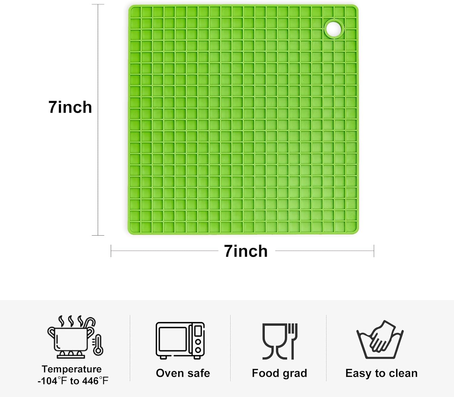 Sov Salvamanteles de silicona  4 soportes para ollas resistentes al calor, almohadillas calientes antideslizantes para sartenes calientes, platos