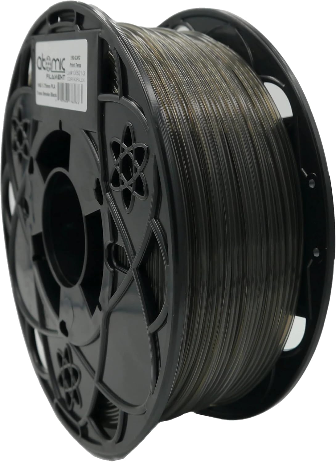 Filamento PETG PRO para impresora 3D color negro ahumado translúcido de 0.069 in  Precisión dimensional 99% de probabilidad +- 0.001 in  Accesorios