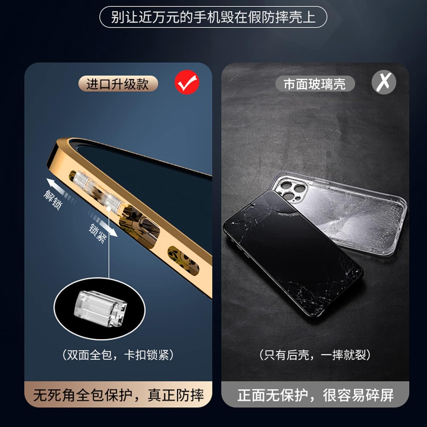 Jonwelsy Funda para iPhone 13, funda de atracción magnética de 360 grados frontal y trasera, cubierta abatible de vidrio templado transparente con