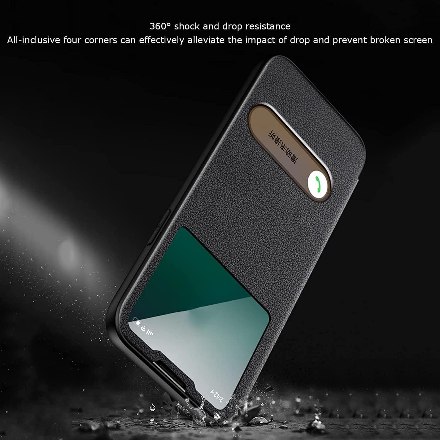 Funda para iPhone 1414 Plus14 Pro14 Pro Max, funda de cuero genuino con succión magnética con tapa y cierre de luz, a prueba de golpes, no se voltea