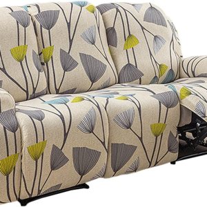 NILUOH Fundas de sofá reclinable de 8 piezas, fundas elásticas para sofá reclinable de 3 asientos, protector de muebles con parte inferior elástica NILUOH Fundas de sofá reclinable de 8 piezas, fundas elásticas para sofá reclinable de 3 asientos, protector de muebles con parte inferior elástica