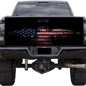 GRAPHIX EXPRESS CalcomanÃa para puerta trasera de camioneta (T30 American Flag Eagle), calcomanÃas para puerta trasera para camionetas, calcomanÃas GRAPHIX EXPRESS CalcomanÃa para puerta trasera de camioneta (T30 American Flag Eagle), calcomanÃas para puerta trasera para camionetas, calcomanÃas