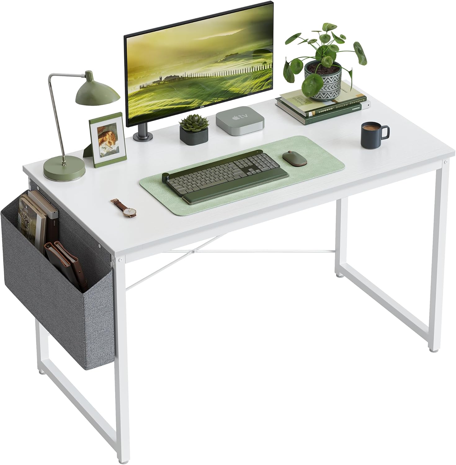 Cubiker Escritorio para computadora de 40 pulgadas, escritorio de estudio y escritura para oficina en casa, mesa para computadora portátil de estilo