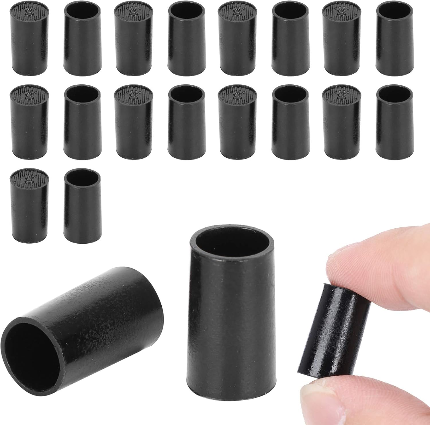 Puntas rápidas para el talón, color negro con una capa extra de poliuretano para reparar el talón, 10 pares de fiestas antideslizantes para