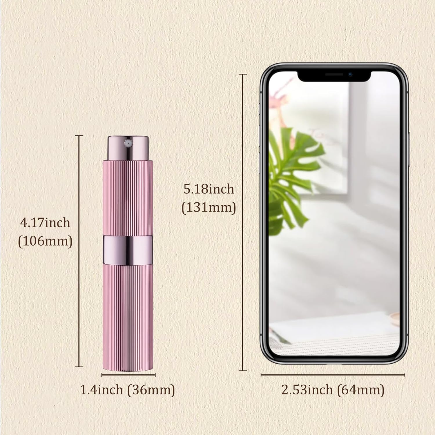 LISAPACK Botella atomizadora de perfume de 0.3 fl oz, 1 pulverizador de colonia de viaje recargable, mini dispensador de perfume portátil vacío