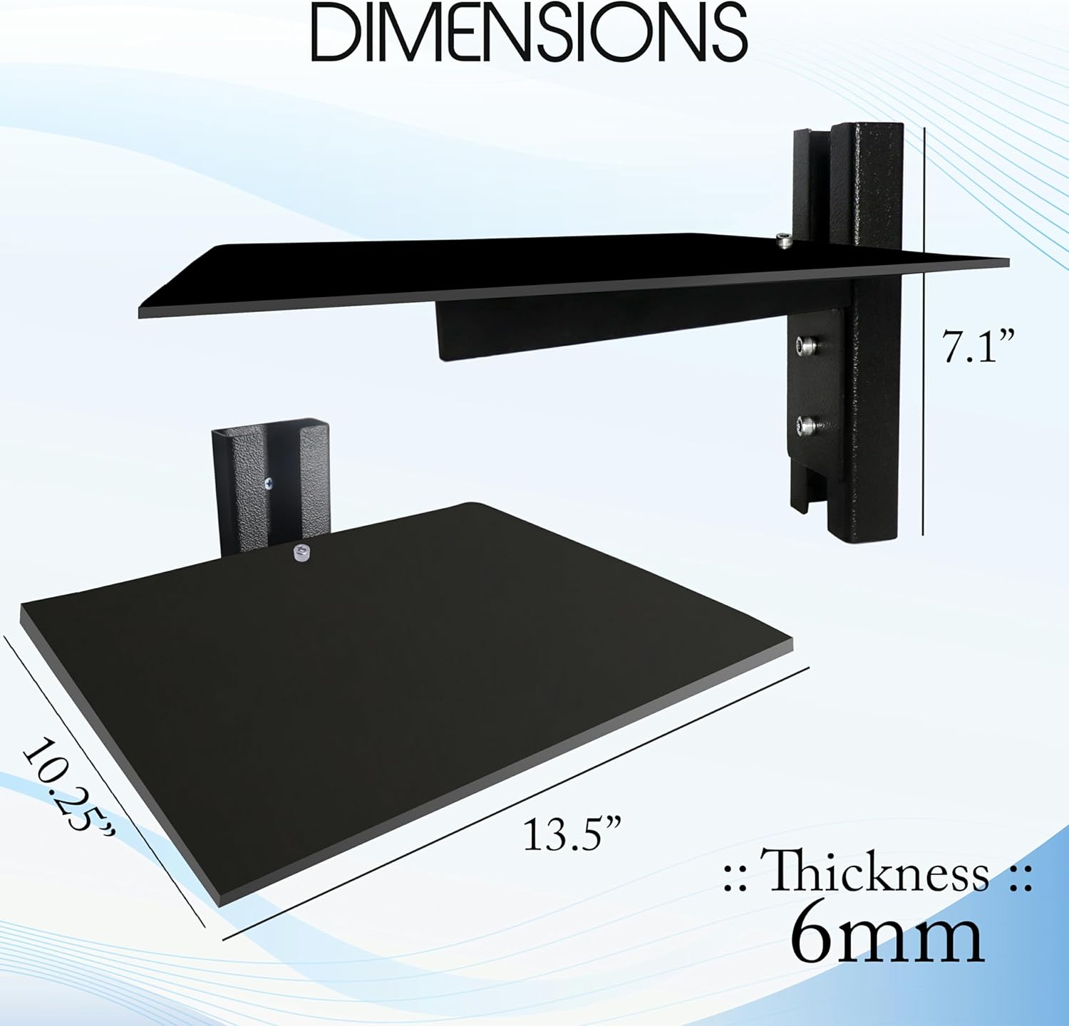 Estante flotante para proyector – Estantes centrales de entretenimiento de pared – Estantes flotantes para TV, reproductores de DVD, consolas de