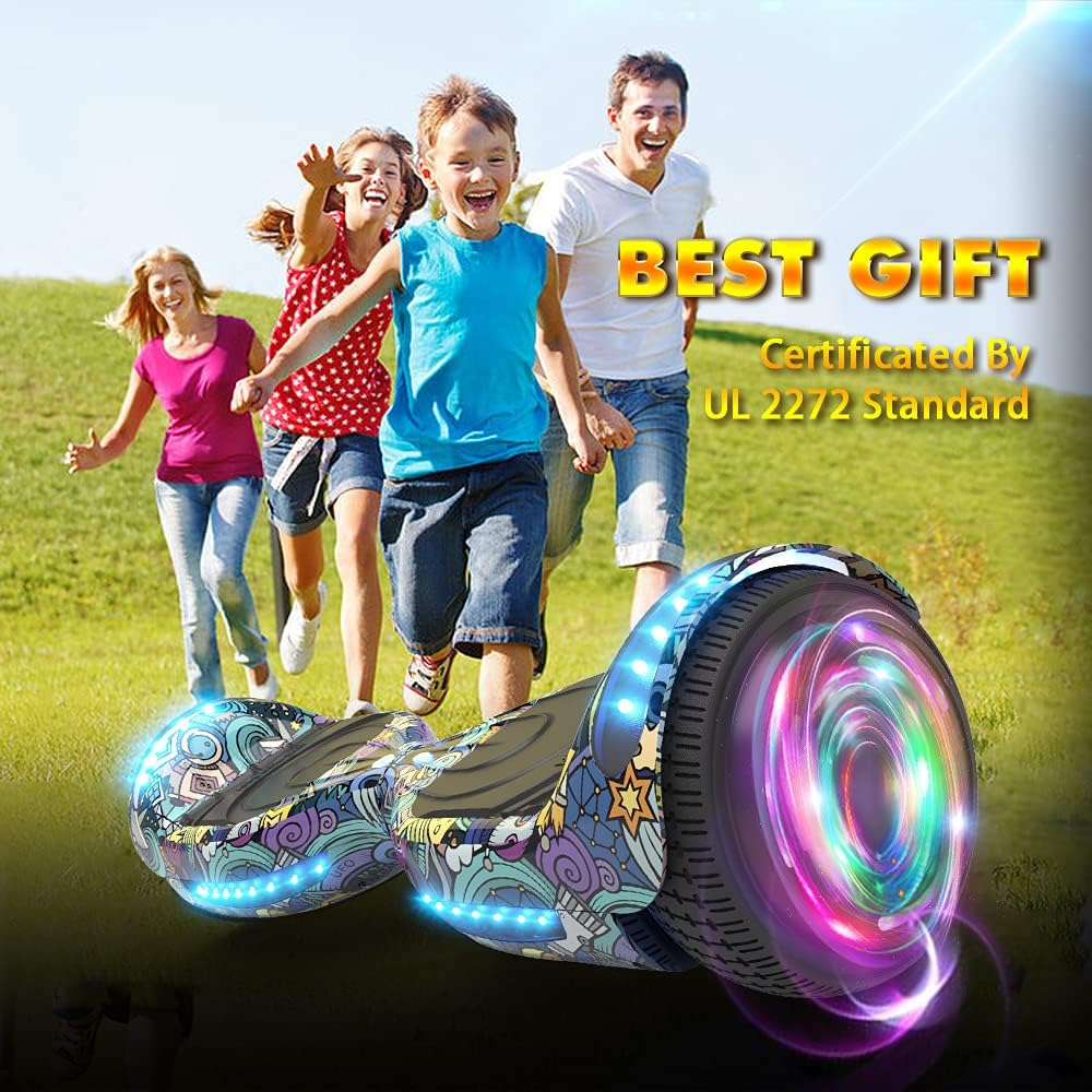 Patineta Hoverboard totalmente nueva, versión-HS2.0, color cromado y cubierta revestida. Scooter de dos ruedas con autoequilibrio, altavoz